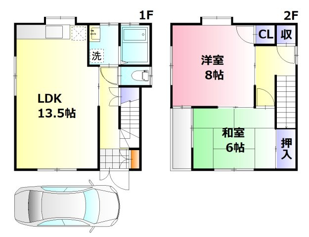【間取り】 | 東原3丁目貸家