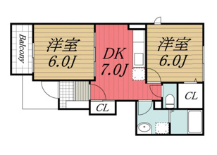 【間取り】 | カフリーィエ　E