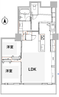 シティフロントタワーの間取り