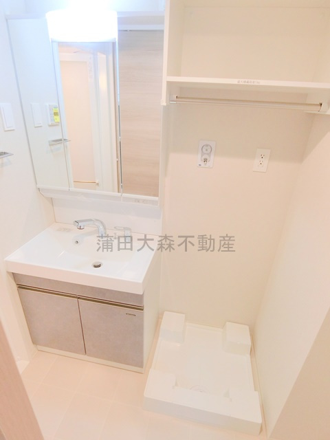 PRIME SQUAREⅢの洗面所|洗面脱衣所　独立洗面台　室内洗濯機置き場