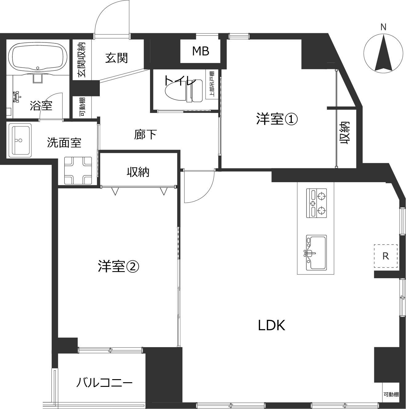 サングレイス横浜駅東の間取り