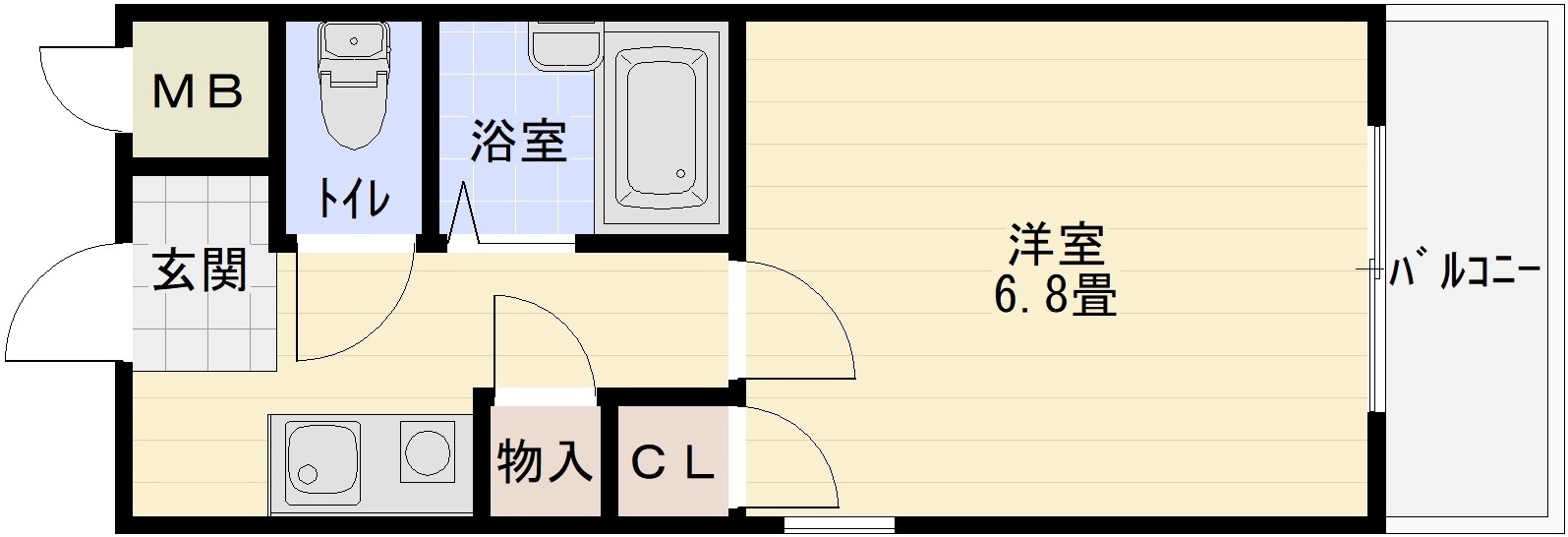 ウイングの間取り|ウイング　学生マンション　1K　ワンルーム　下宿　大阪教育大学　関西福祉科学大学　関西女子短期大学