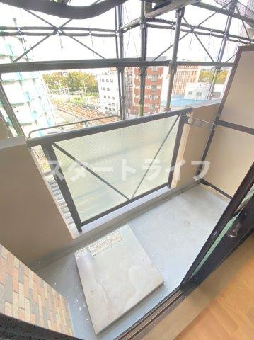 大阪市東淀川区東中島１丁目の賃貸マンションのバルコニー