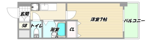大阪市東淀川区東中島１丁目の賃貸マンションの間取り