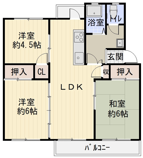 【間取り】 | 新金岡4丁　第七次住宅（新金岡東小学校）