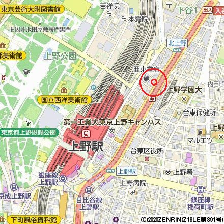 ルジェンテ・バリュ上野の地図