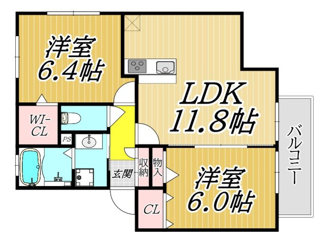 サンハイム常松の間取り