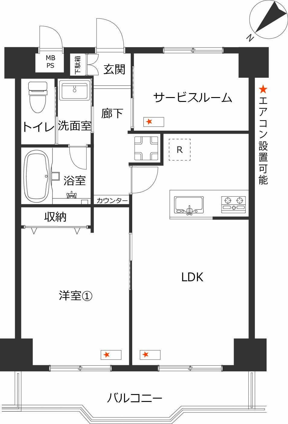 ライオンズマンション横浜第5の間取り