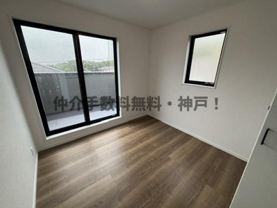 【洋室】 | 神戸市垂水区舞子台1丁目　新築戸建　仲介手数料無料！ | ゆったりした洋室です