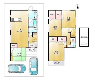 【間取り】 | 高槻市西町　中古戸建