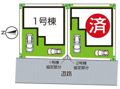 【区画図】 | ☆大阪府東大阪市玉串町西１丁目　新築一戸建て