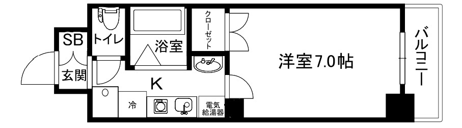 大阪市中央区森ノ宮中央１丁目の賃貸マンションの間取り