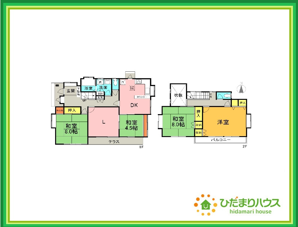 高萩市大字島名　中古戸建の間取り|たっぷりの陽光と心地よい風が舞い込む住まい♪