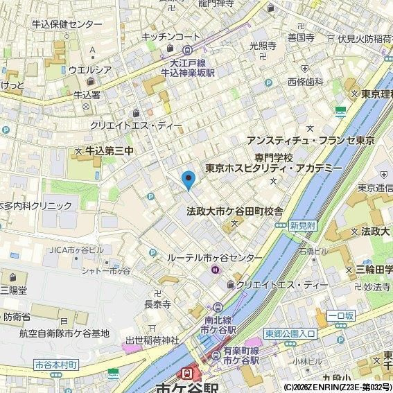 ＬｉｖｅＦｌａｔ市ヶ谷の地図