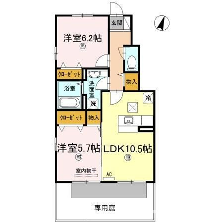 フォンテーヌ金倉 B棟の間取り