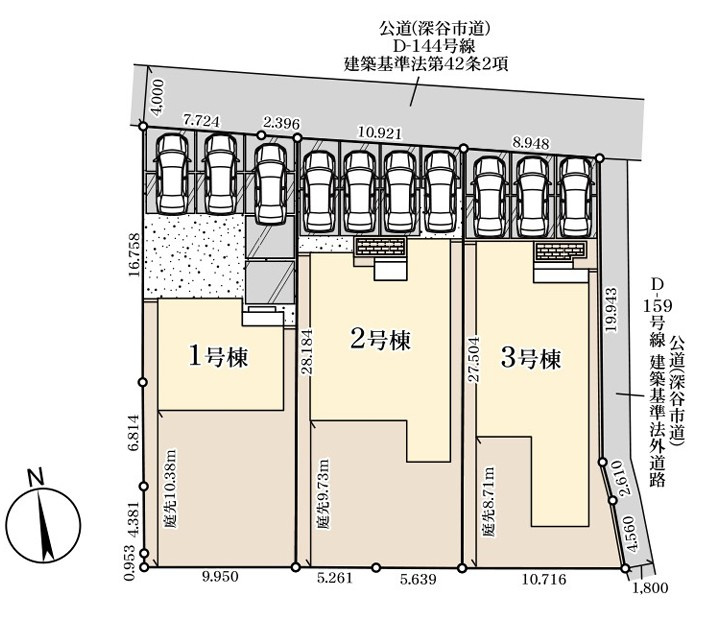Livele Garden.S　深谷稲荷町北第3の区画図|図面と現況が異なる場合、現況を優先とします。【1号棟】