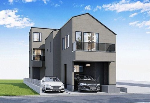 練馬区高松6丁目　始発駅×省エネ　快適デザイン住宅　最終3棟の外観パース|5号棟イメージ
