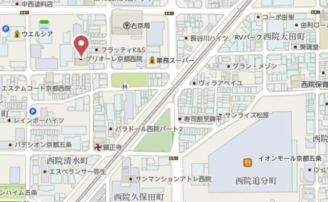 プリオーレ京都西院　9階の地図