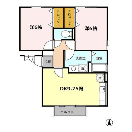 【間取り】 | サンフルさがみ野B