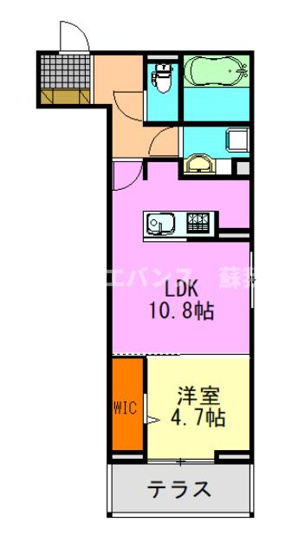 【間取り】 | D-ROOM神明町Ⅱ　A