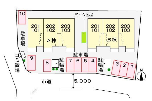 ソレアードＡの地図