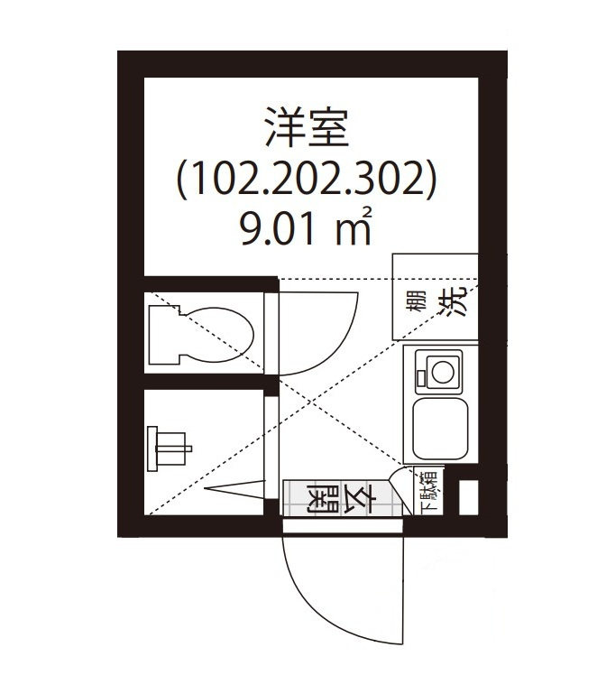 GARUNA OKUBOの間取り