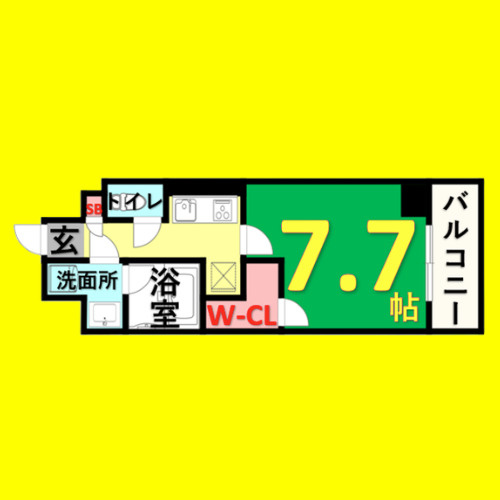 フェアリー　名古屋市賃貸　仲介手数料無料の間取り