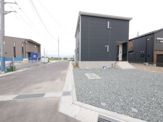 【周辺】 | 中央市井之口 新築戸建全2棟 1号棟 常永駅歩7分 車並列2台 | 敷地境界北側