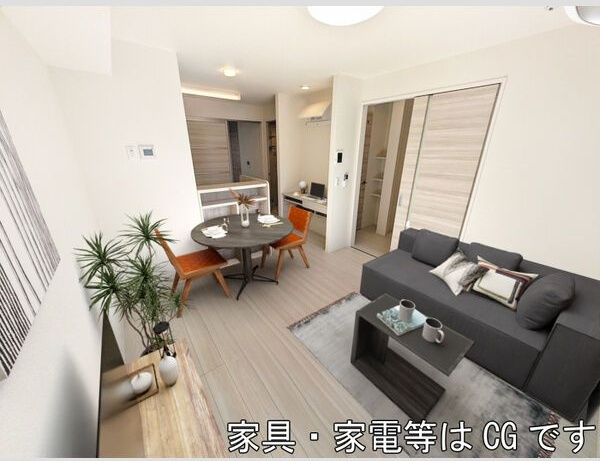 D-ROOM茜部中島　B棟の居間・リビング