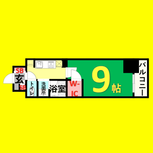 アモン リオ ブランシュ　名古屋市賃貸　仲介手数料無料の間取り