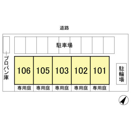 ウッディハイツの区画図