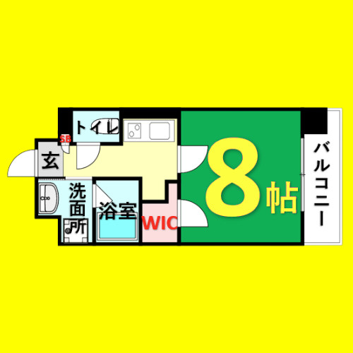 ヒルサイド コート　名古屋市賃貸　仲介手数料無料の間取り