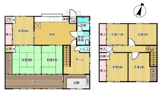 姫路市大寿台1丁目　　中古戸建の間取り