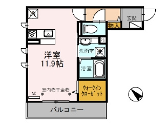 プラシードの間取り|反転タイプ