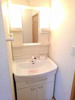 アルカンシェルＢの洗面所|忙しい朝には欠かせない洗面所です