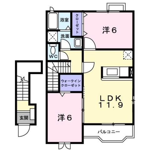 アルカンシェルＢの間取り