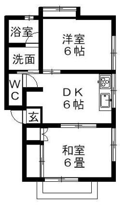 コアパレスひろはた の間取り