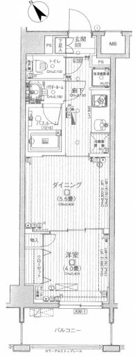 日神デュオステージ三ノ輪の間取り