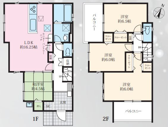 平塚市諏訪町新築戸建て　7期2号棟の間取り|間取図「平塚市諏訪町新築戸建て　2号棟」