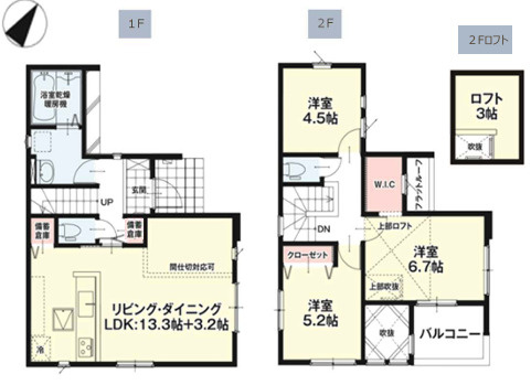 福岡市博多区麦野3期　１号棟の間取り