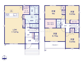 【間取り】 | 名古屋市中川区一色新町２丁目205【仲介手数料無料】新築一戸建て　4号棟