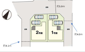 福岡市博多区麦野3期　２号棟の区画図