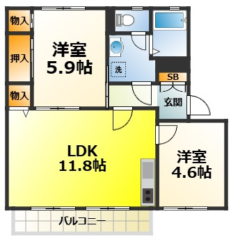 イーストコートAの間取り