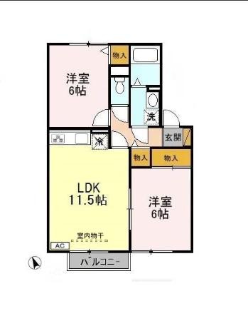 【間取り】 | アクシス　Ａ/Ｂ