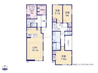 【間取り】 | 名古屋市中村区日ノ宮町4丁目78-1【仲介手数料無料】新築一戸建て　2号棟
