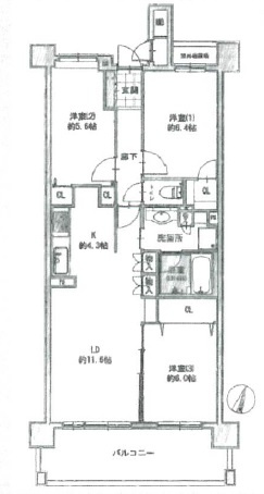 【間取り】 | コスモ千葉グレイスタワー