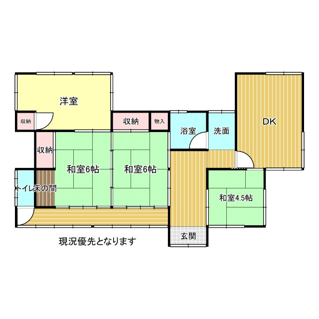 佐野市赤見町　中古物件の間取り