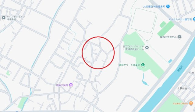 姫路市書写　　中古戸建の地図