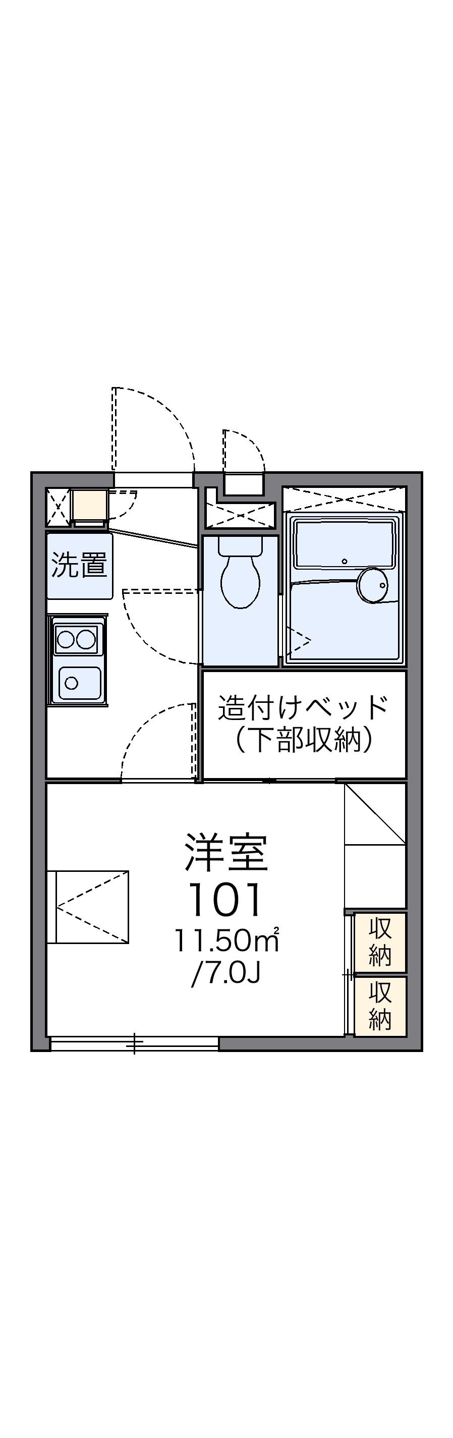 レオパレスメゾンローリエの間取り