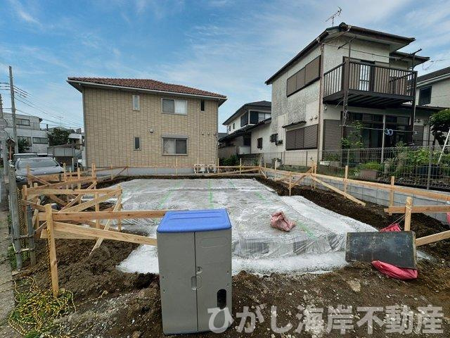 藤沢市羽鳥3丁目　新築戸建の外観|7月7日撮影　建築中　現地外観